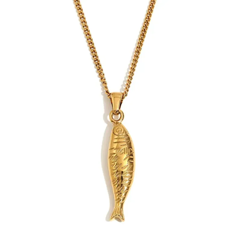 Isla Sardine Fish Necklace sold by Ascot + Hart