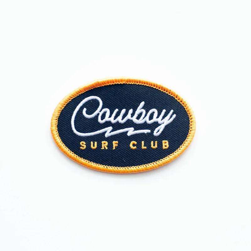 Cowboy Surf Club Embroidered Iron on Patch sold by Ascot + Hart