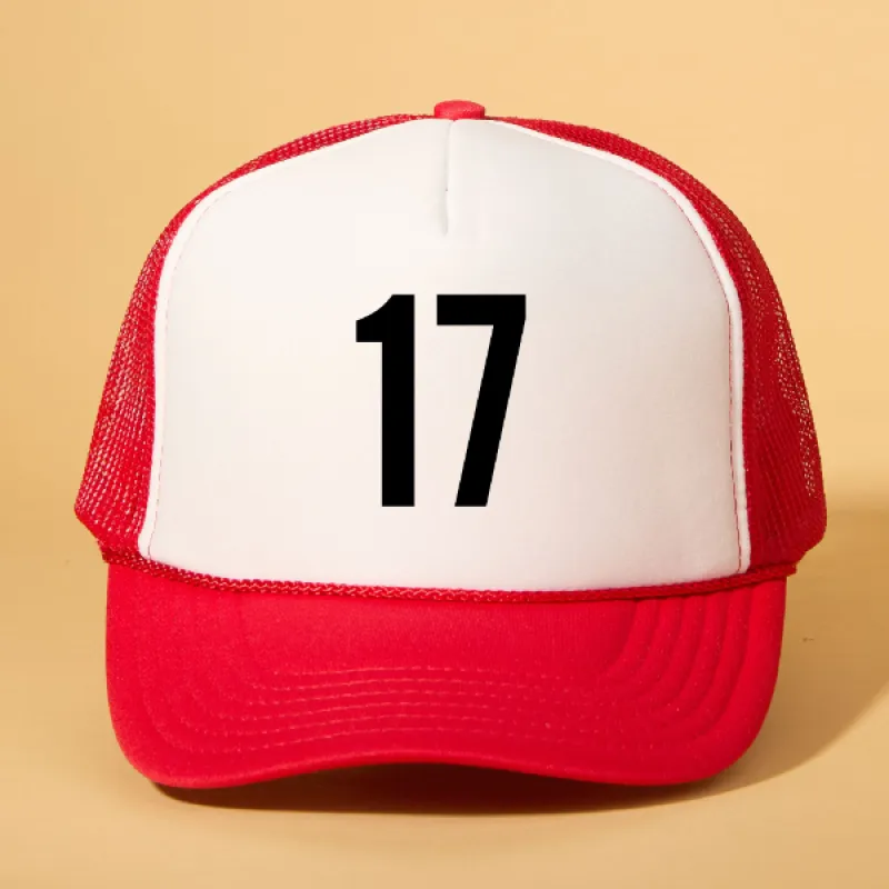 Custom Player Number Trucker sold by Ascot + Hart