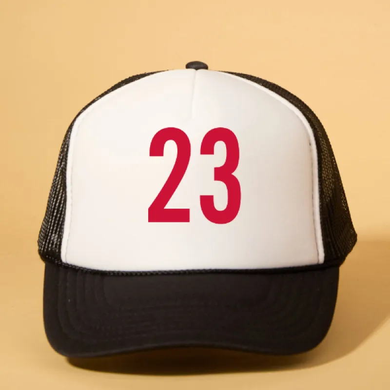 Custom Player Number Trucker sold by Ascot + Hart