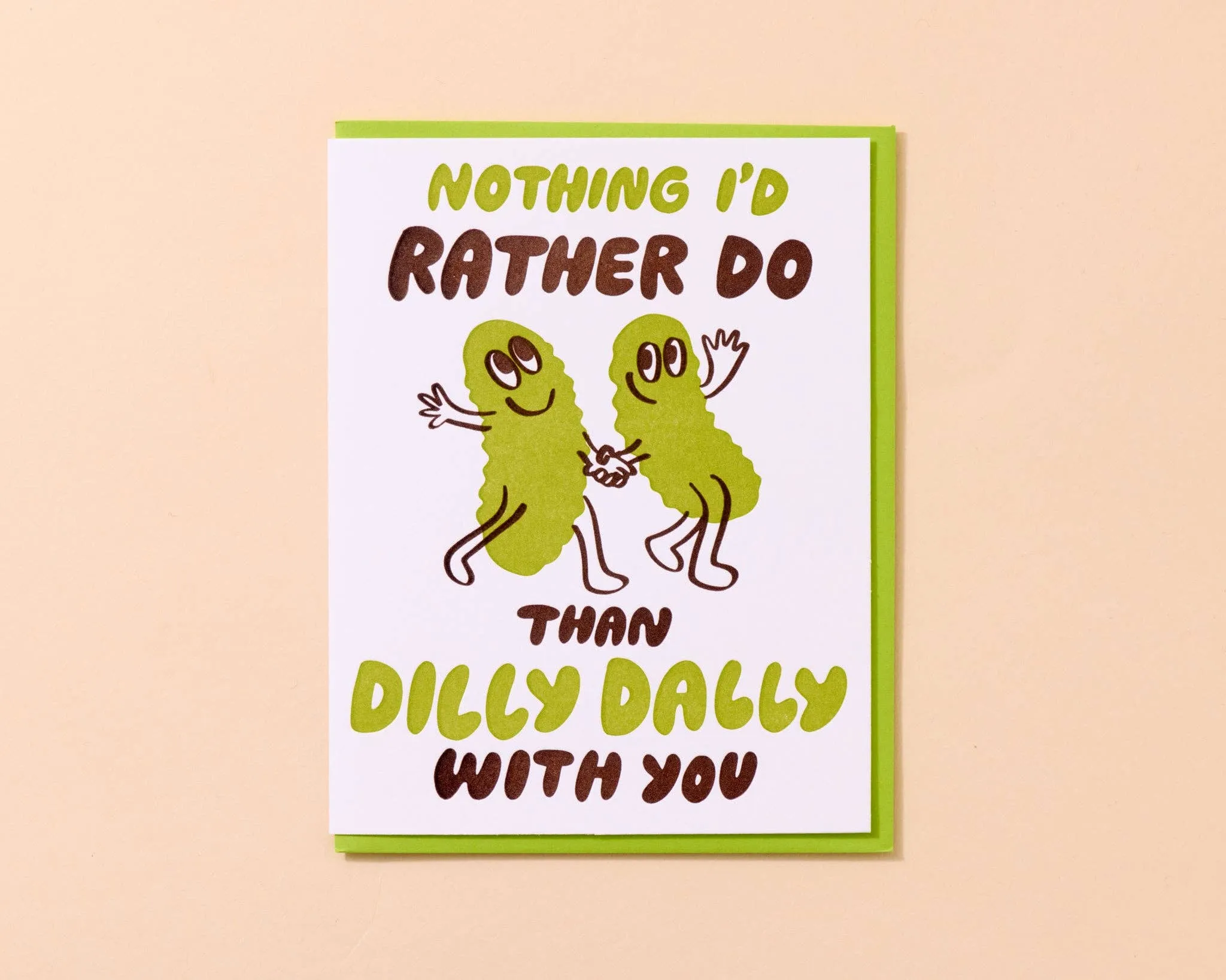 Dilly Dally Pickle Card sold by Ascot + Hart