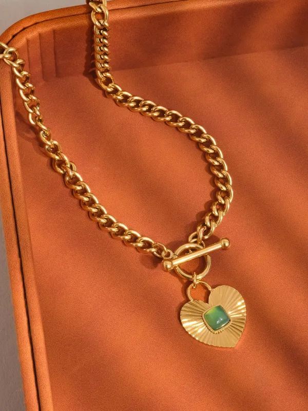 Après Green Heart Chain Necklace sold by Ascot + Hart
