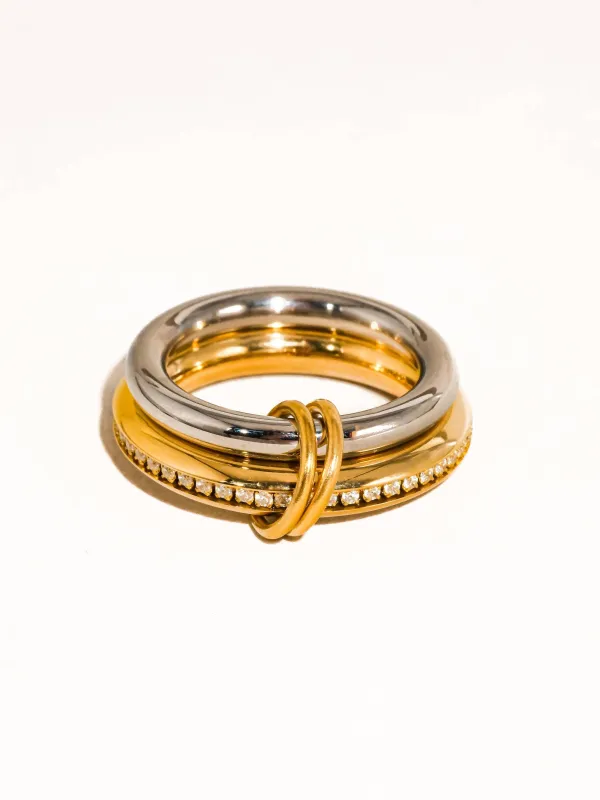 Eliza Multi Stack Band Ring sold by Ascot + Hart