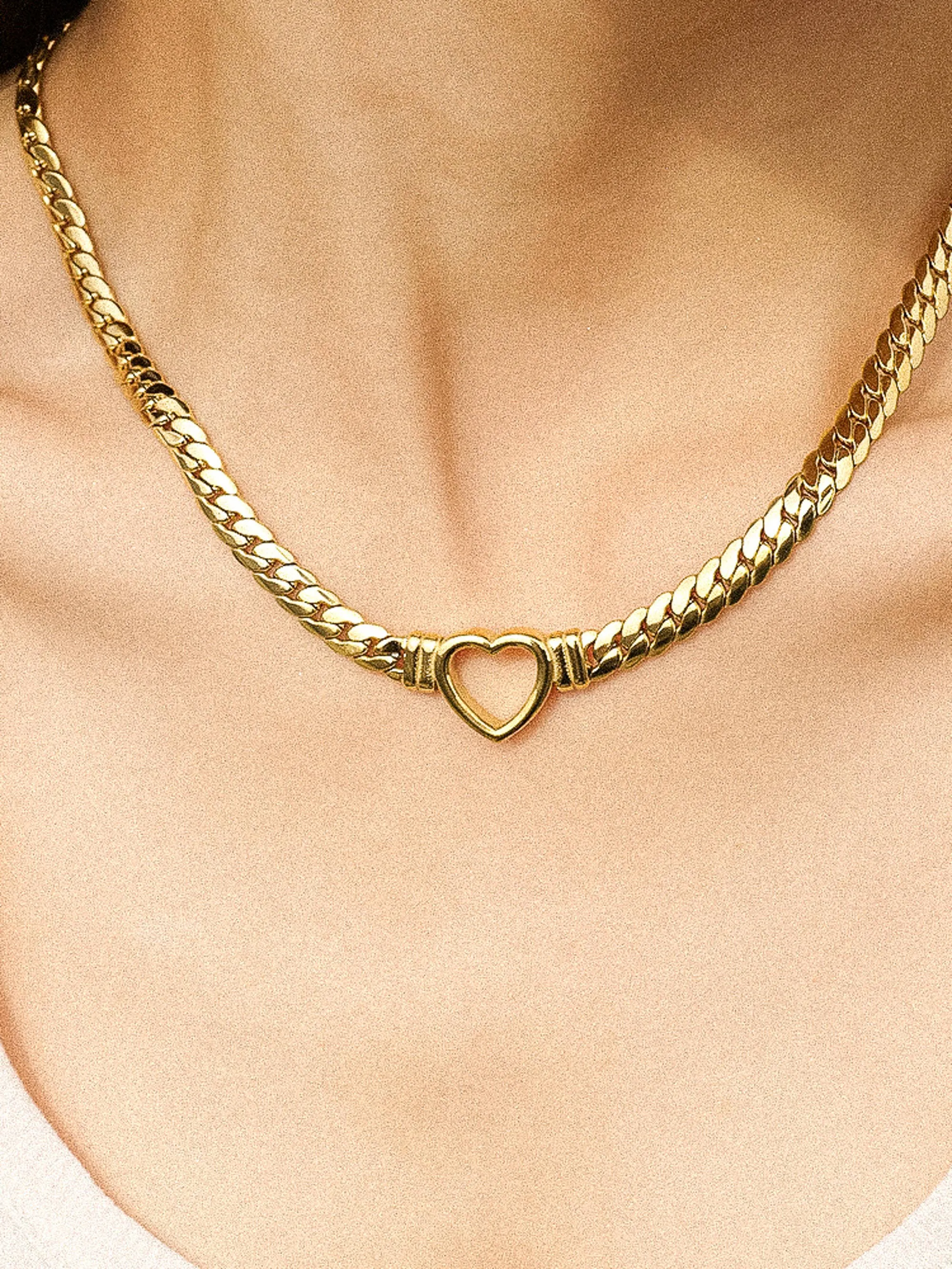 Tessa Heart Snake Chain Necklace sold by Ascot + Hart product image thumbnail 2