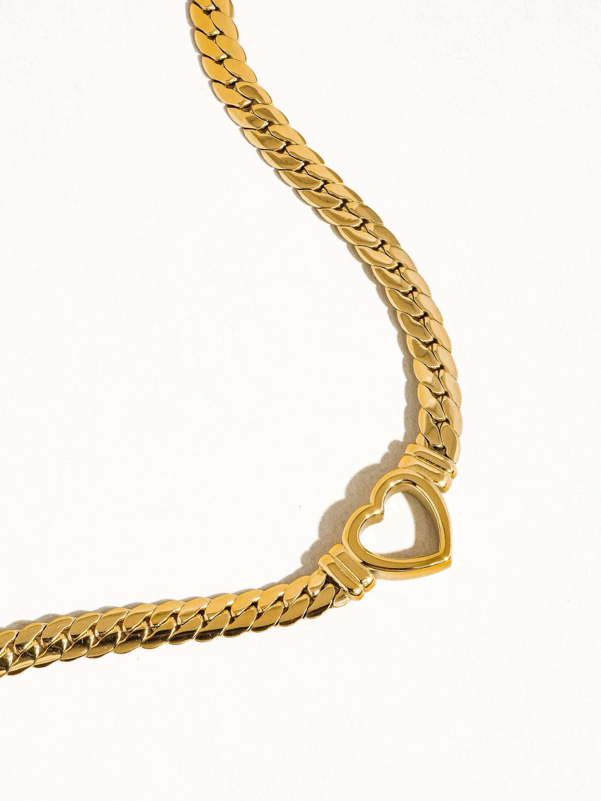 Tessa Heart Snake Chain Necklace sold by Ascot + Hart product image thumbnail 3