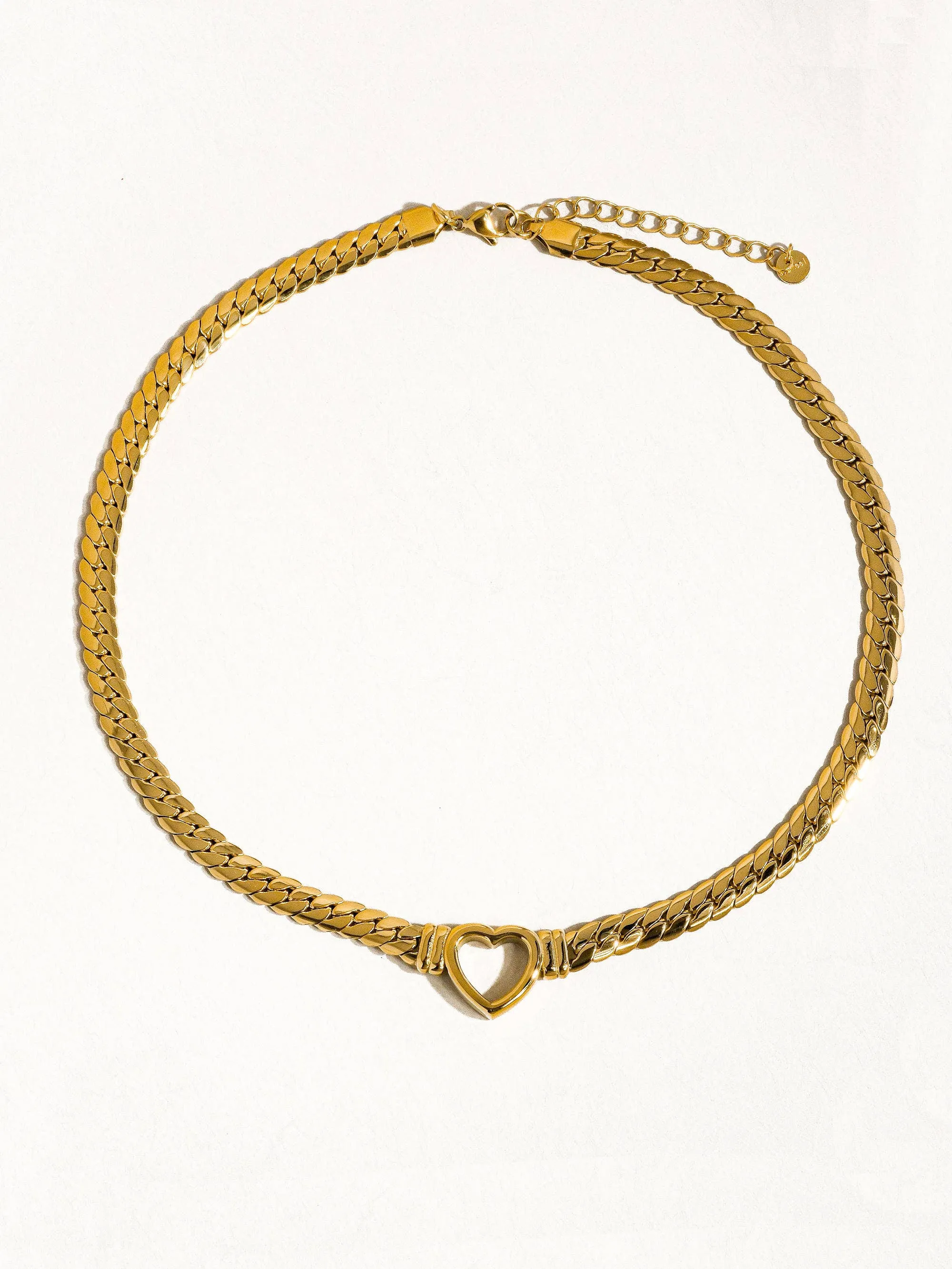 Tessa Heart Snake Chain Necklace sold by Ascot + Hart product image thumbnail 4