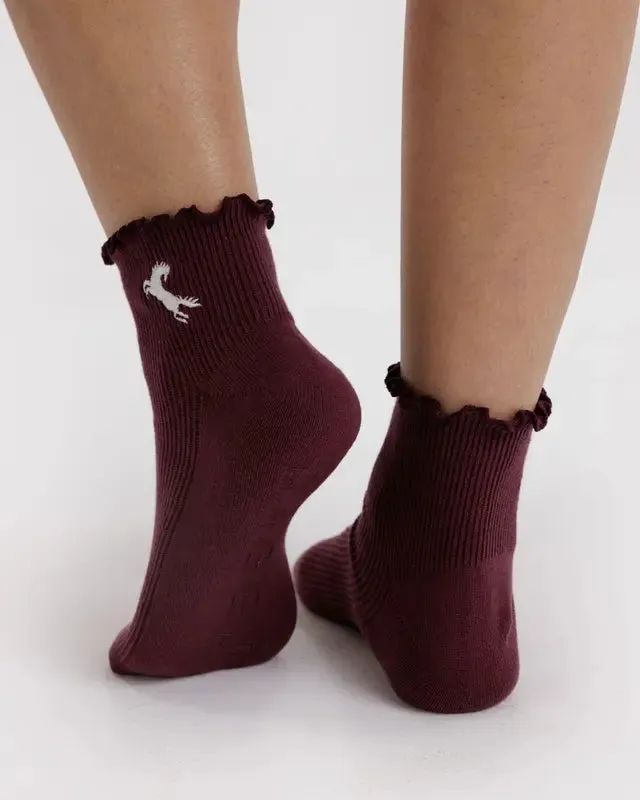 Lettuce Edge Sock Set of 2 - Mahogany & Navy Icons sold by Ascot + Hart product image thumbnail 3