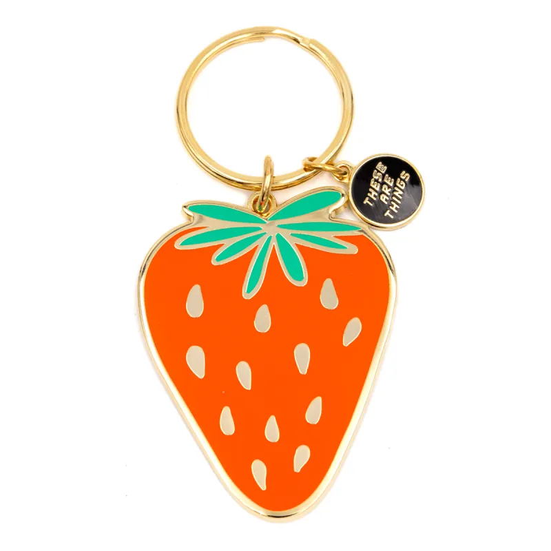 Strawberry Enamel Keychain sold by Ascot + Hart