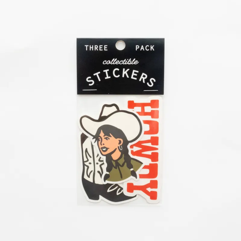 Country Cowgirl Vinyl Sticker Three-Pack - Western Theme sold by Ascot + Hart