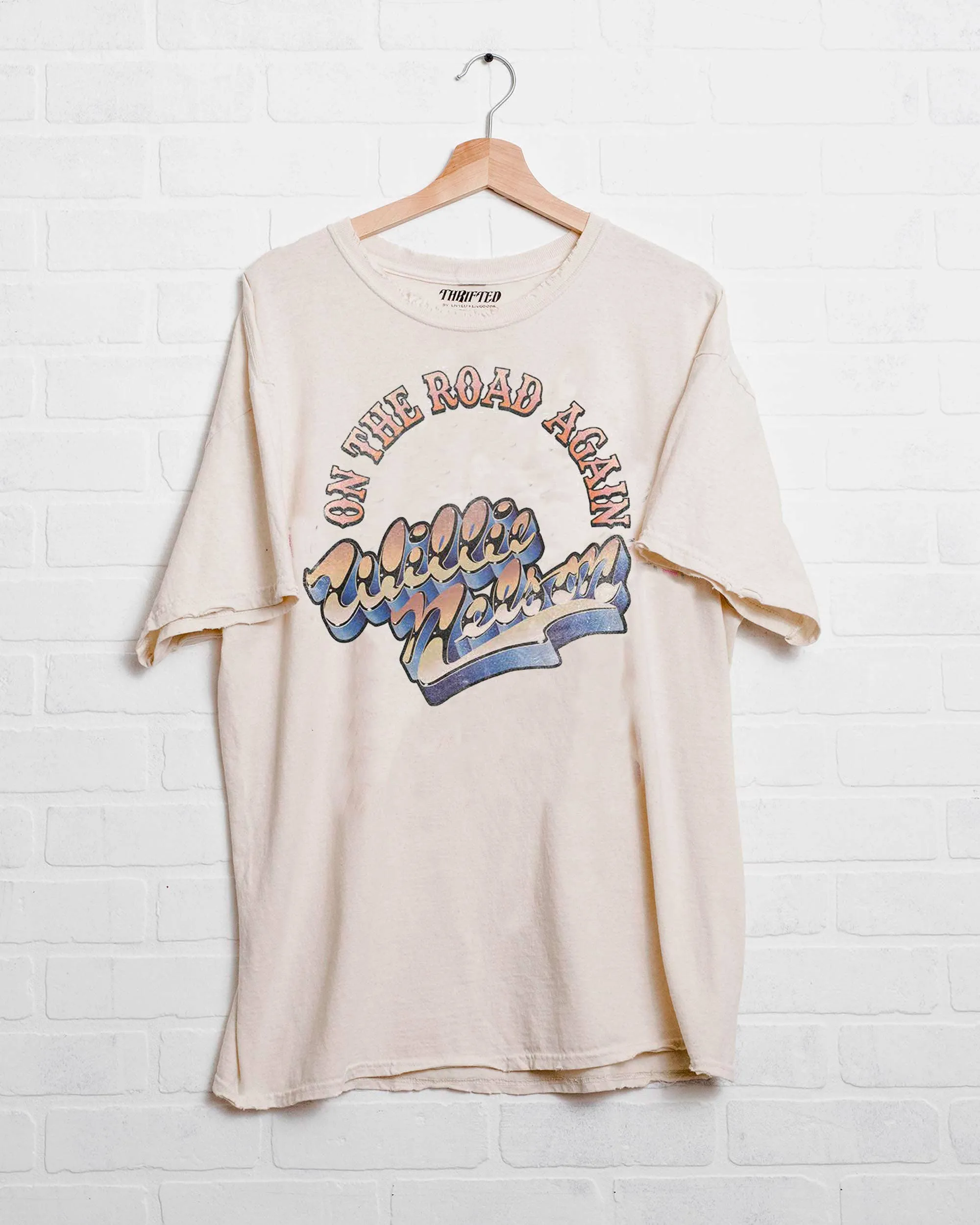 Willie OTR Metal Off White Thrifted Tee sold by Ascot + Hart product image thumbnail 4