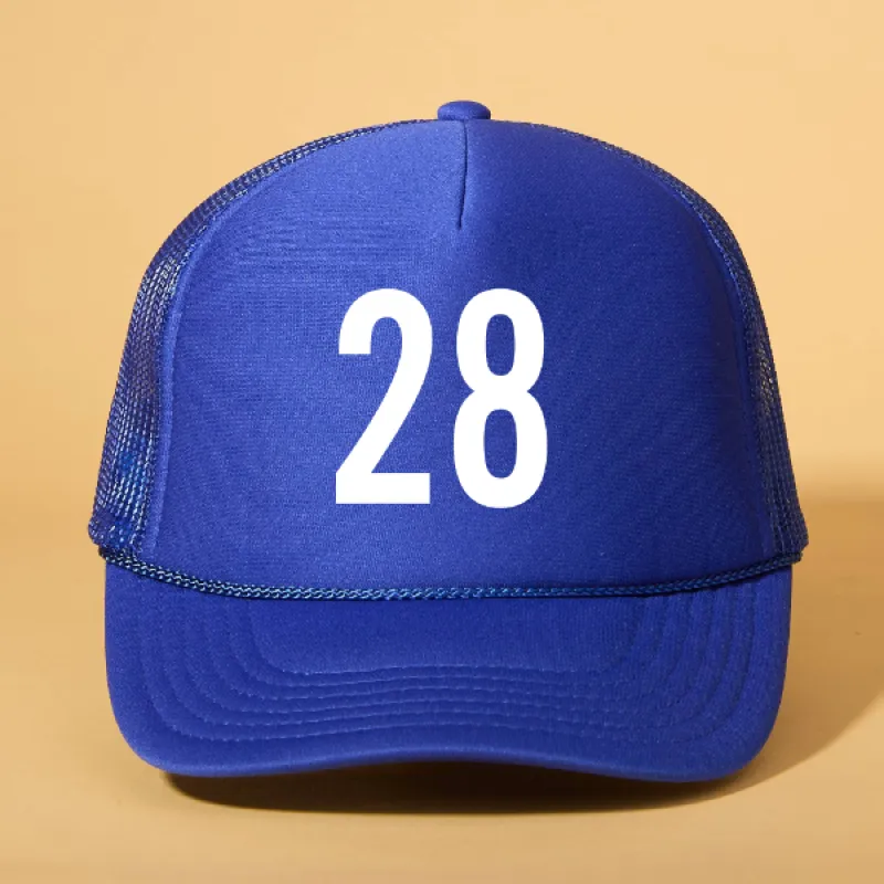 Custom Player Number Trucker sold by Ascot + Hart
