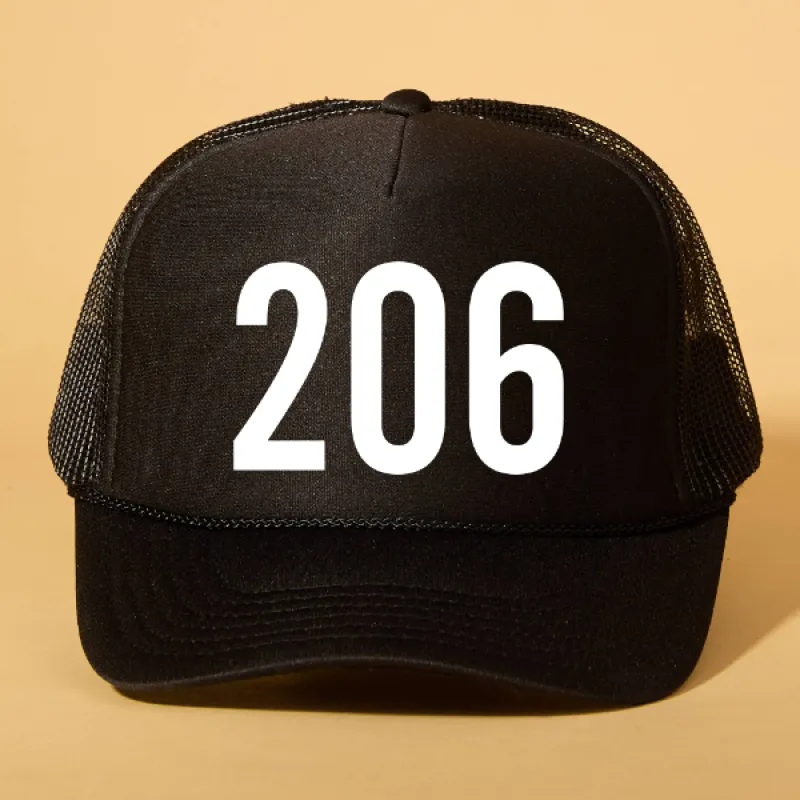 Custom Area Code Trucker sold by Ascot + Hart