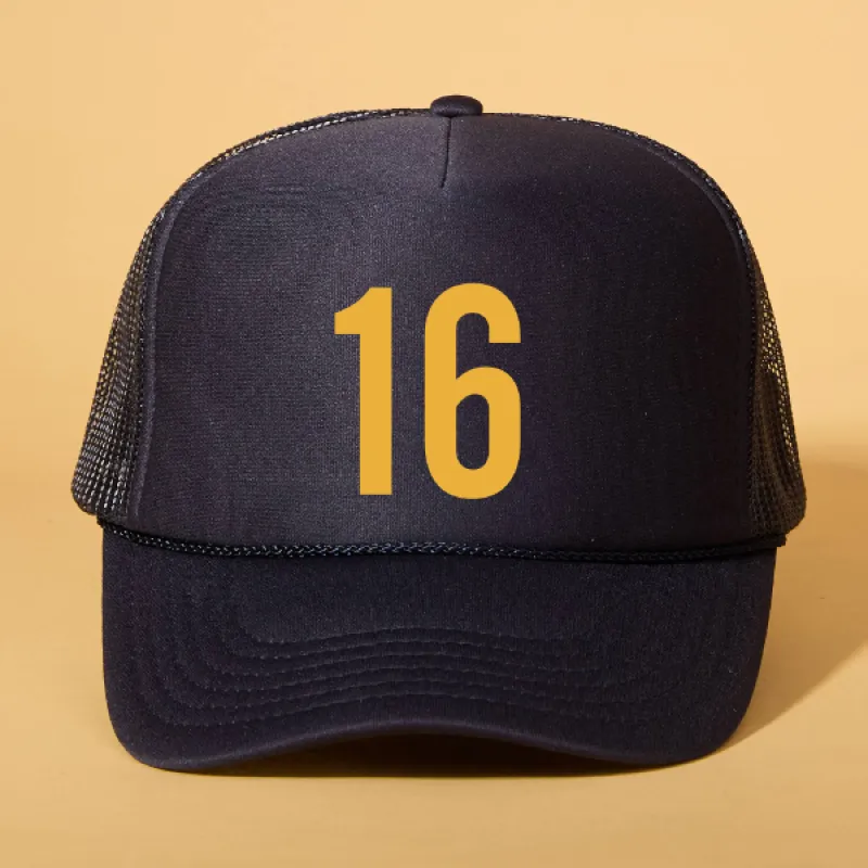 Custom Player Number Trucker sold by Ascot + Hart