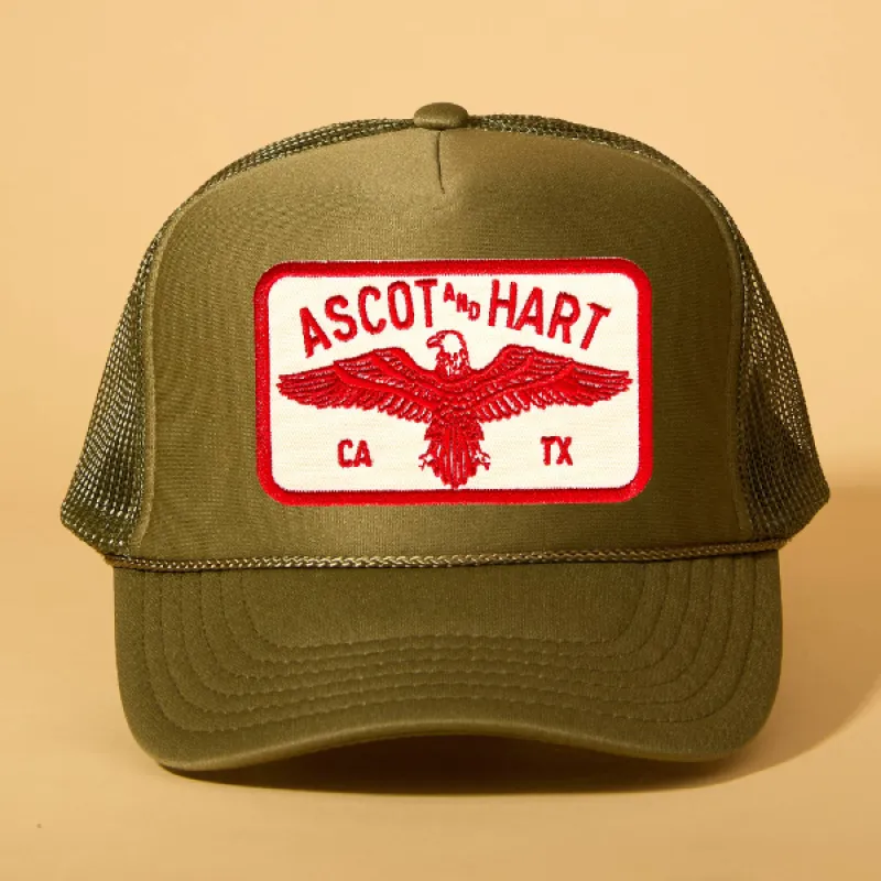 Custom Patch Trucker sold by Ascot + Hart
