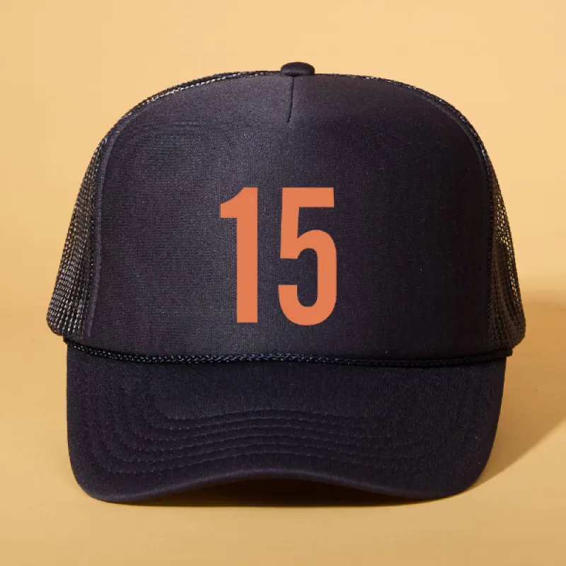 Custom Player Number Trucker sold by Ascot + Hart