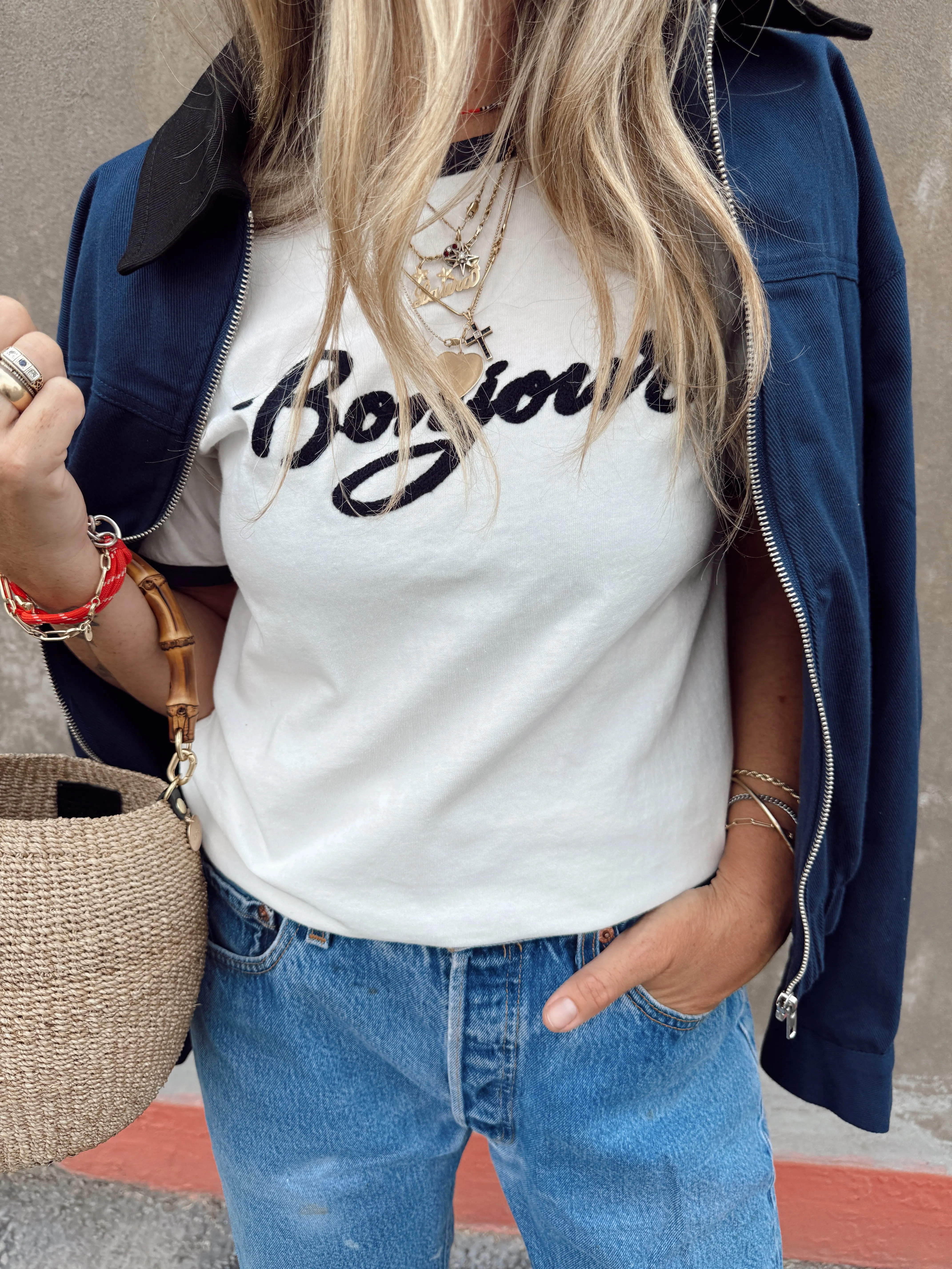Bonjour Ringer Tee sold by Ascot + Hart product image thumbnail 3