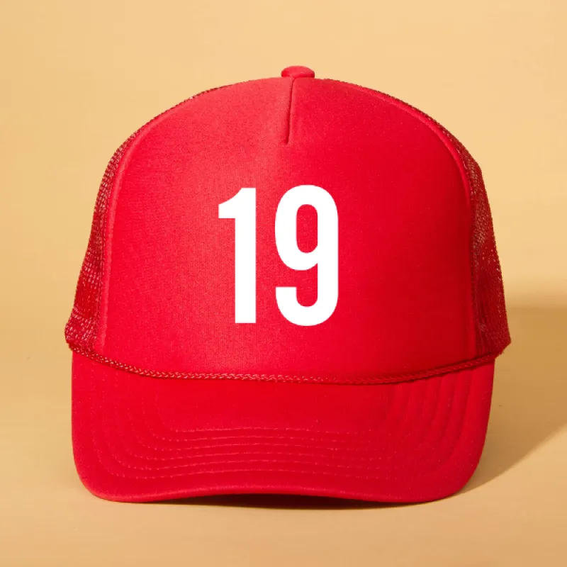 Custom Player Number Trucker sold by Ascot + Hart