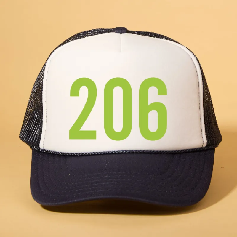 Custom Area Code Trucker sold by Ascot + Hart