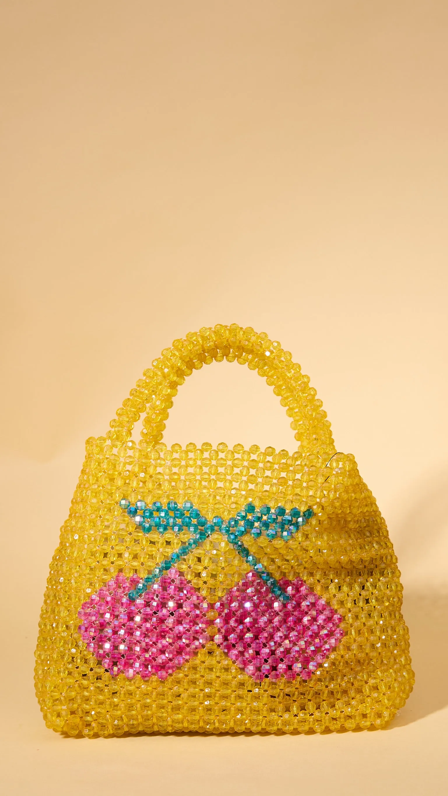 Cherry Acrylic Beaded Handbag sold by Ascot + Hart