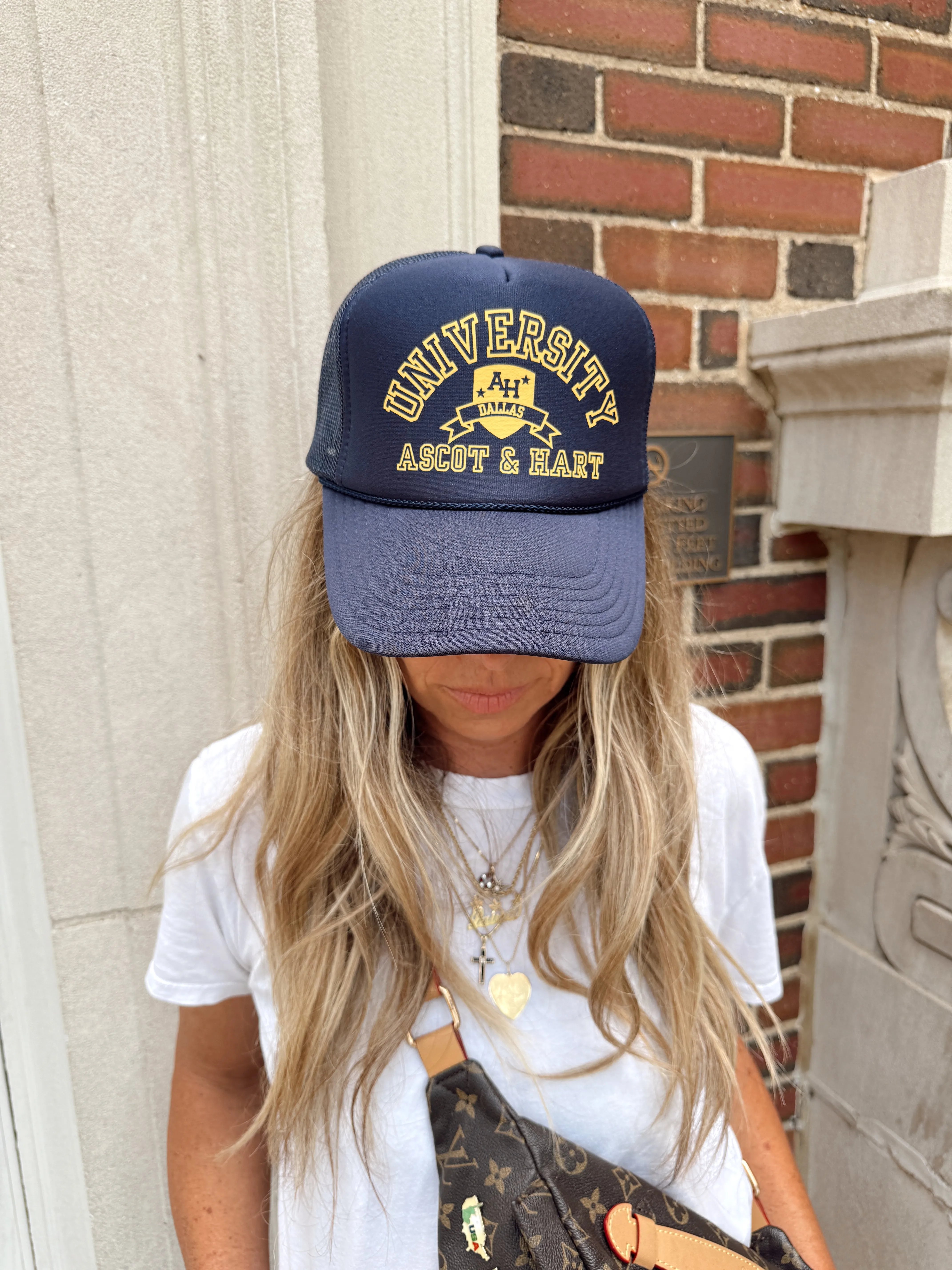 A+H University Trucker sold by Ascot + Hart