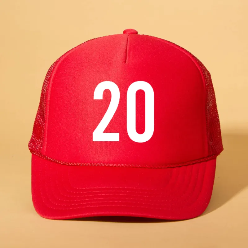 Custom Player Number Trucker sold by Ascot + Hart