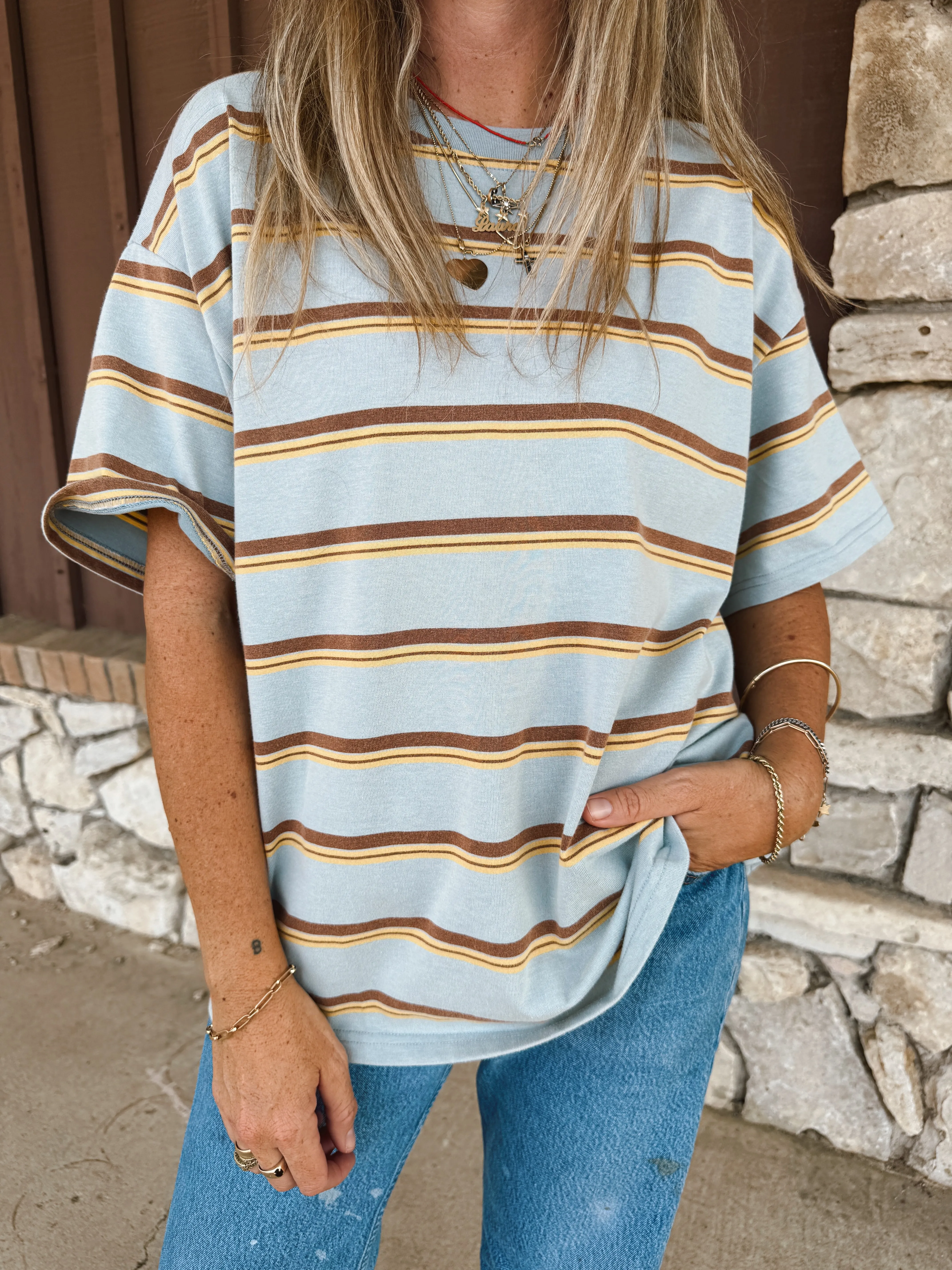 Beckett Western Stripe Tee sold by Ascot + Hart