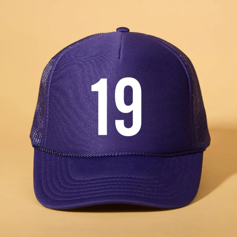 Custom Player Number Trucker sold by Ascot + Hart