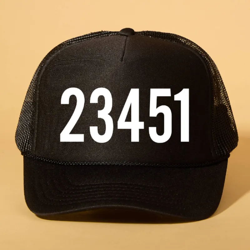 Custom Zip Code Trucker sold by Ascot + Hart