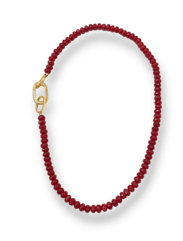 Olympia Ruby Necklace sold by Ascot + Hart