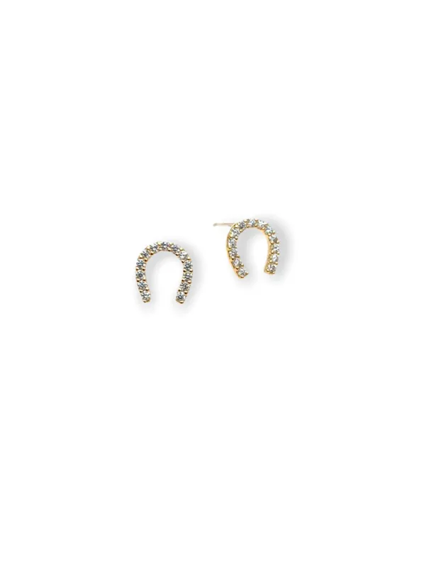 Cilla Horse Shoe Studs sold by Ascot + Hart