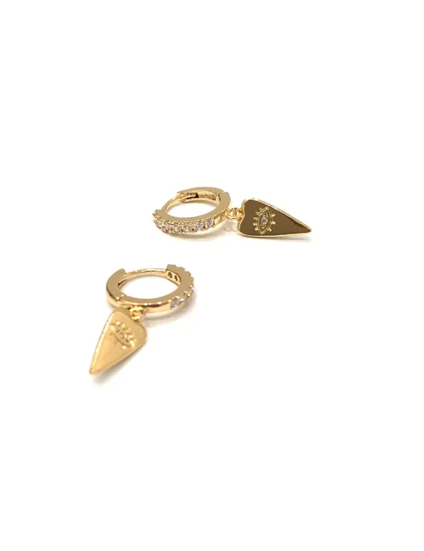 Harper Drop Heart Earrings made by Ascot + Hart