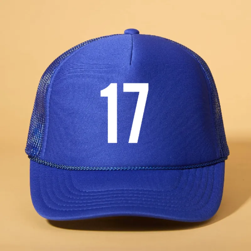 Custom Player Number Trucker made by Ascot + Hart