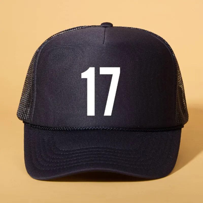 Custom Player Number Trucker sold by Ascot + Hart
