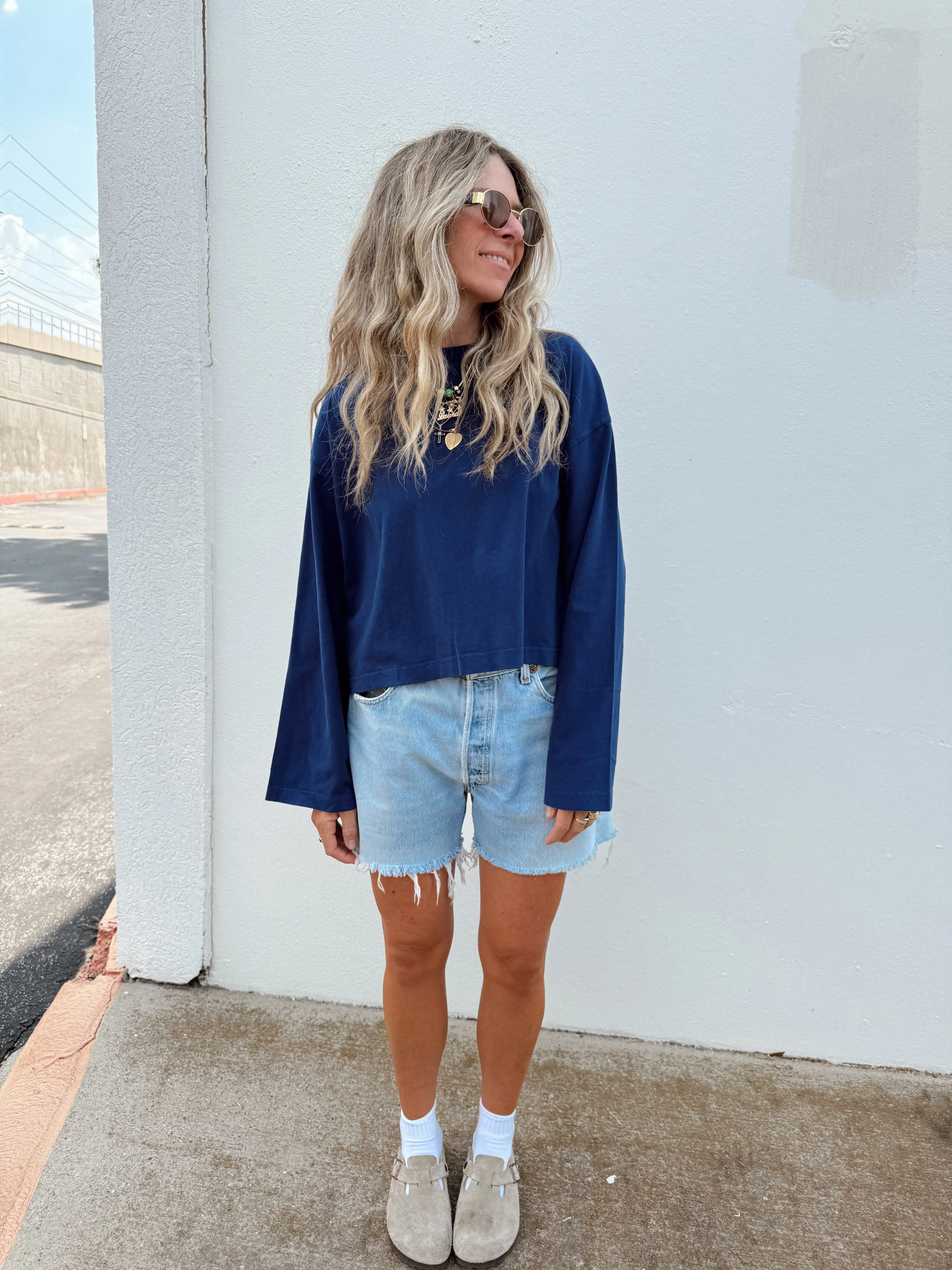 Mazy Long Sleeve Boxy Tee sold by Ascot + Hart product image thumbnail 2