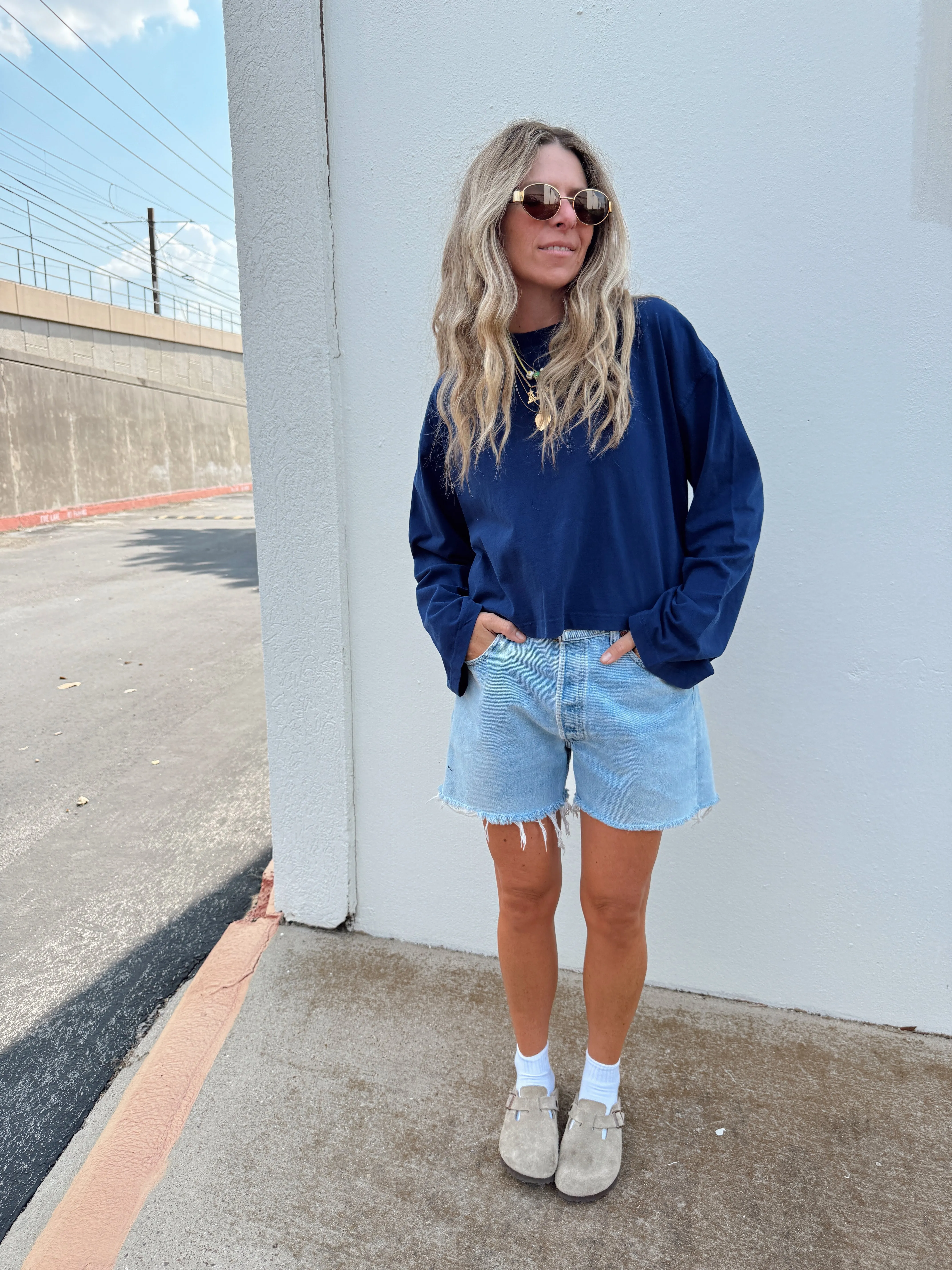 Mazy Long Sleeve Boxy Tee sold by Ascot + Hart product image thumbnail 4