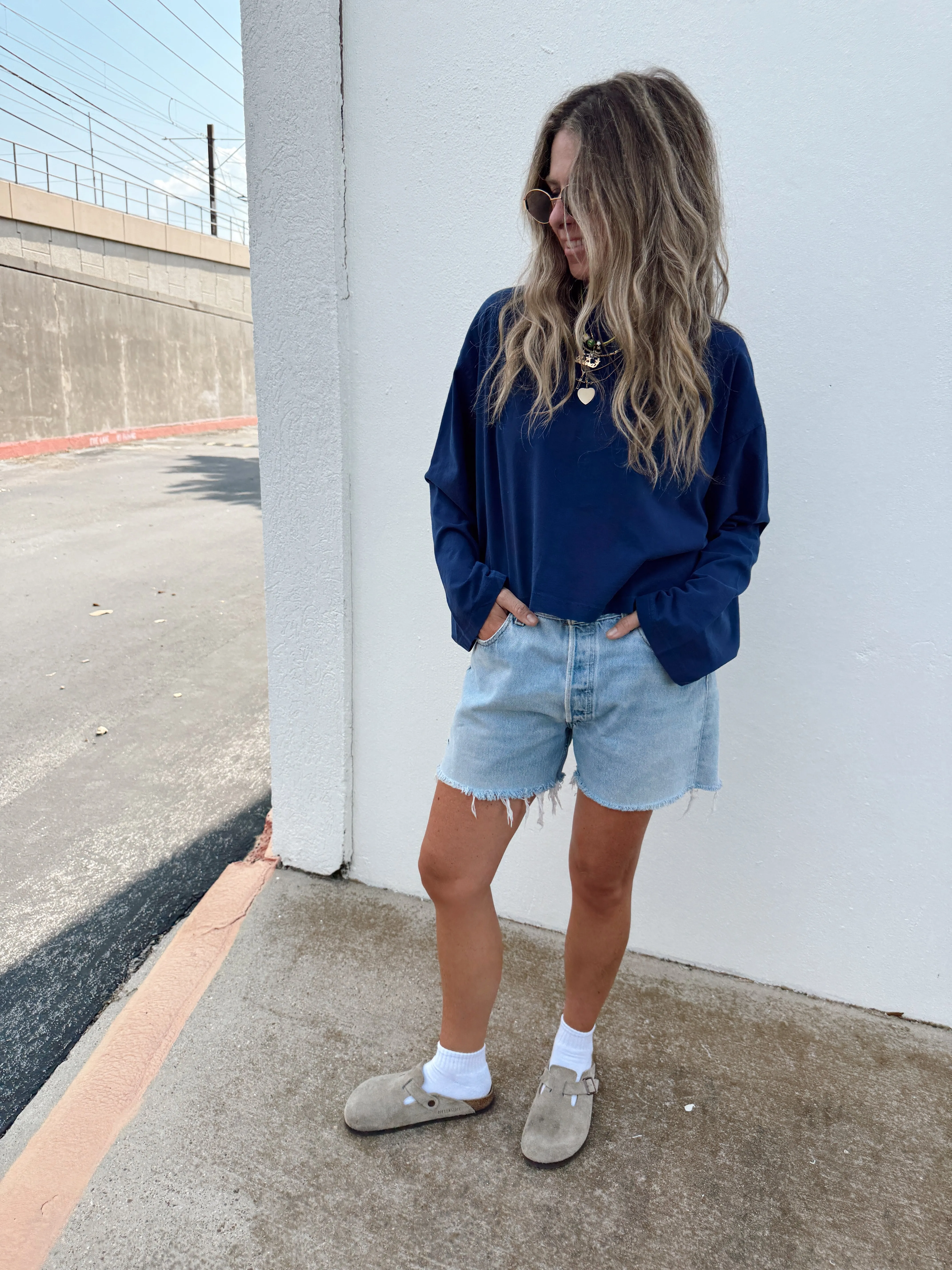 Mazy Long Sleeve Boxy Tee sold by Ascot + Hart product image thumbnail 3