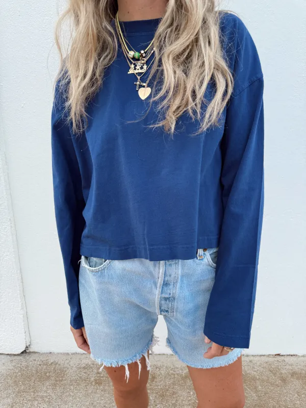 Mazy Long Sleeve Boxy Tee sold by Ascot + Hart