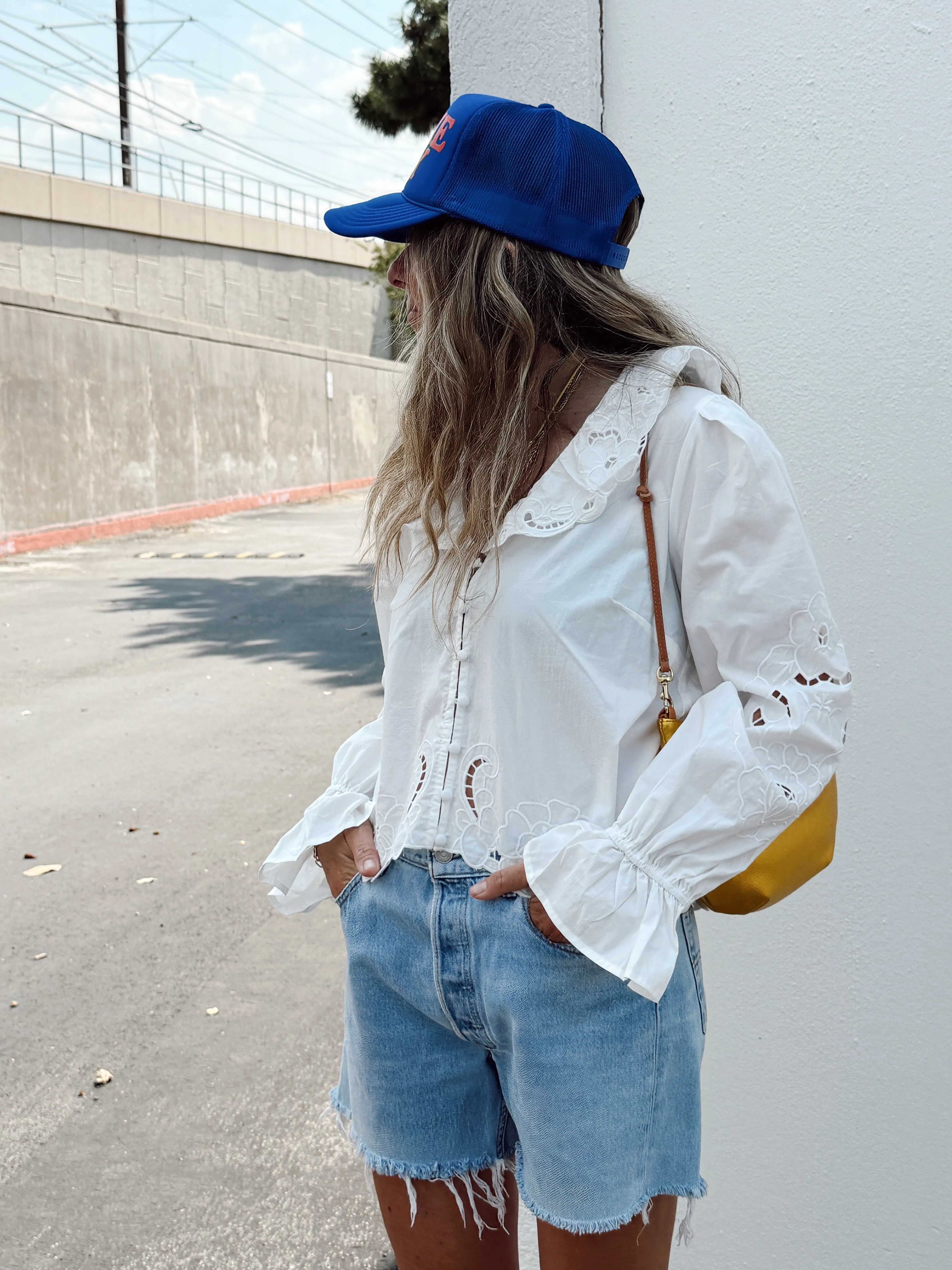 Skylar Embroidery Ruffle Blouse sold by Ascot + Hart product image thumbnail 3