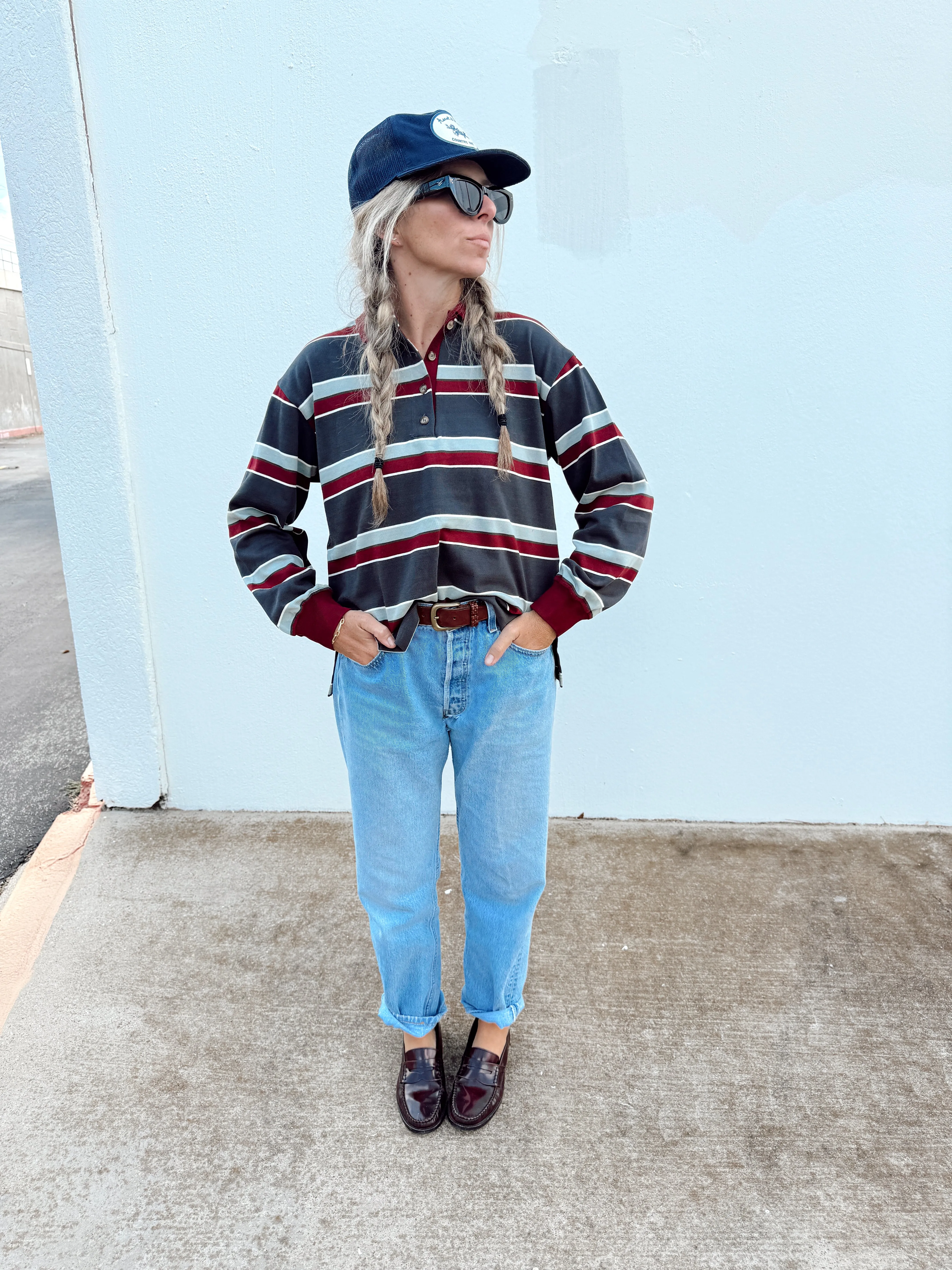 Palmer Striped Collar Sweatshirt sold by Ascot + Hart product image thumbnail 3