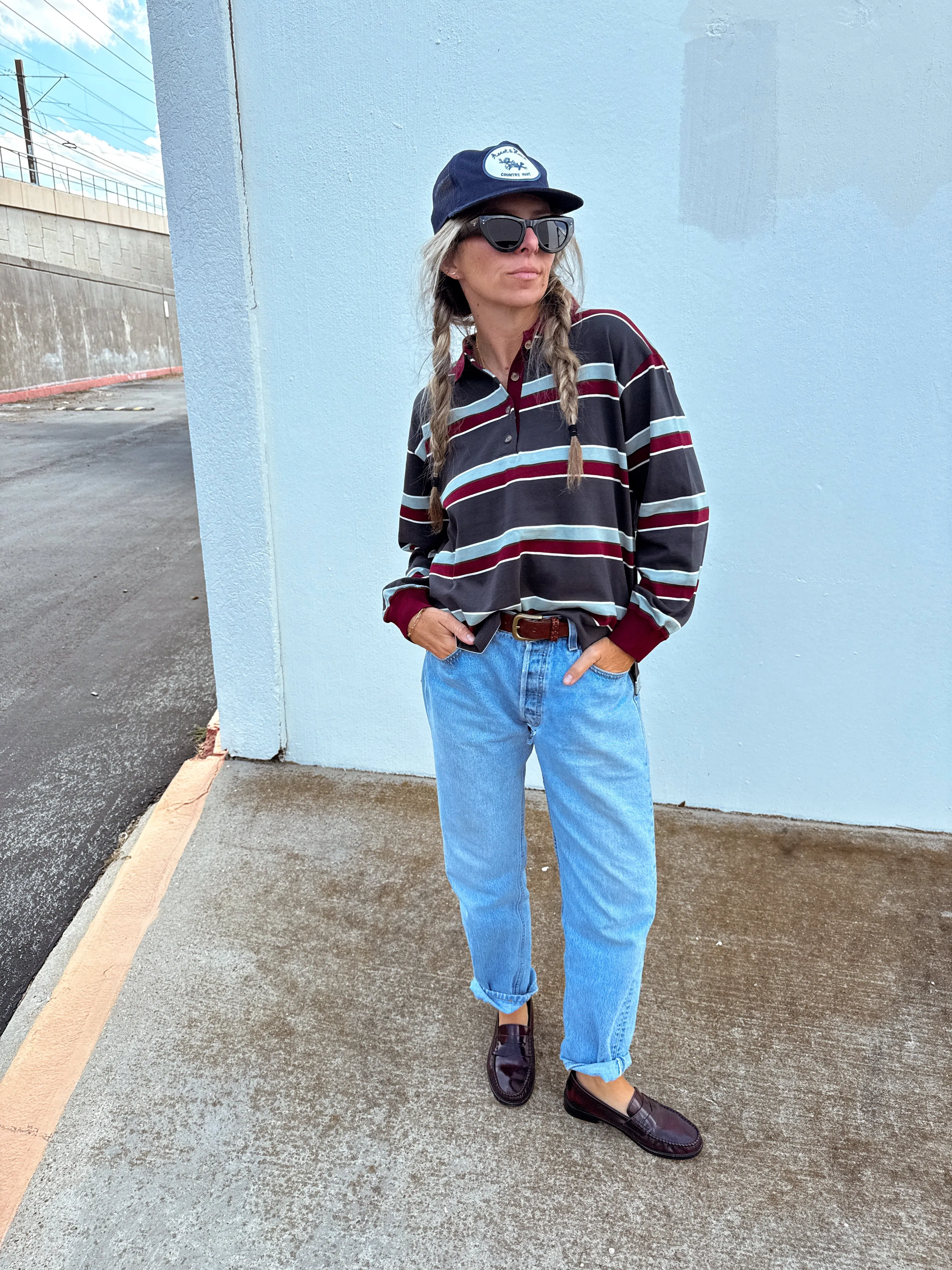 Palmer Striped Collar Sweatshirt sold by Ascot + Hart product image thumbnail 2