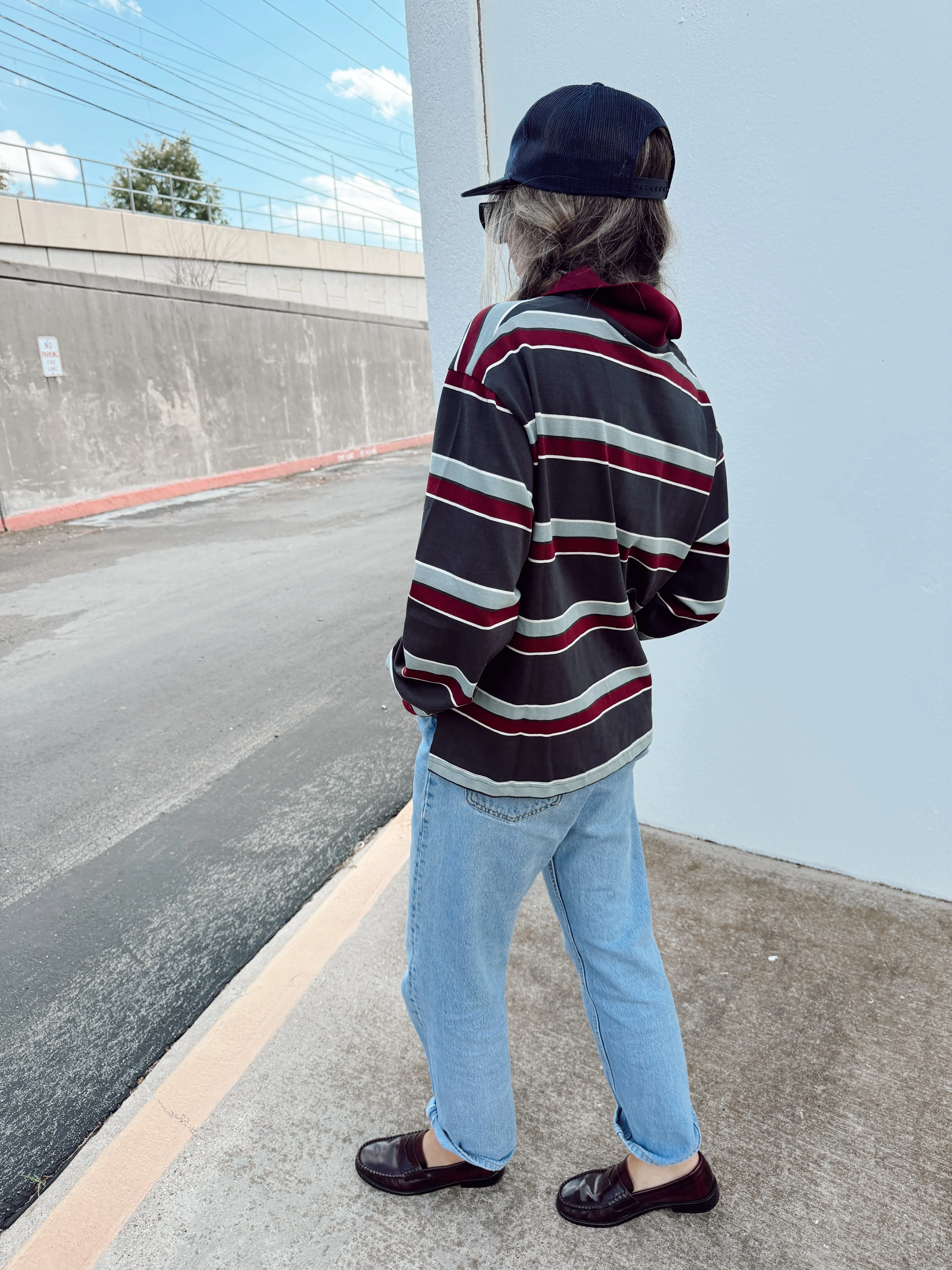 Palmer Striped Collar Sweatshirt sold by Ascot + Hart product image thumbnail 4