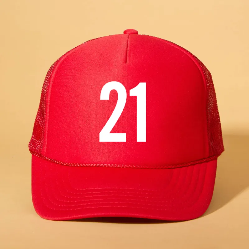 Custom Player Number Trucker sold by Ascot + Hart