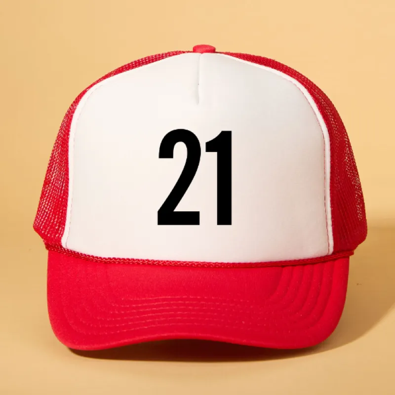 Custom Player Number Trucker sold by Ascot + Hart