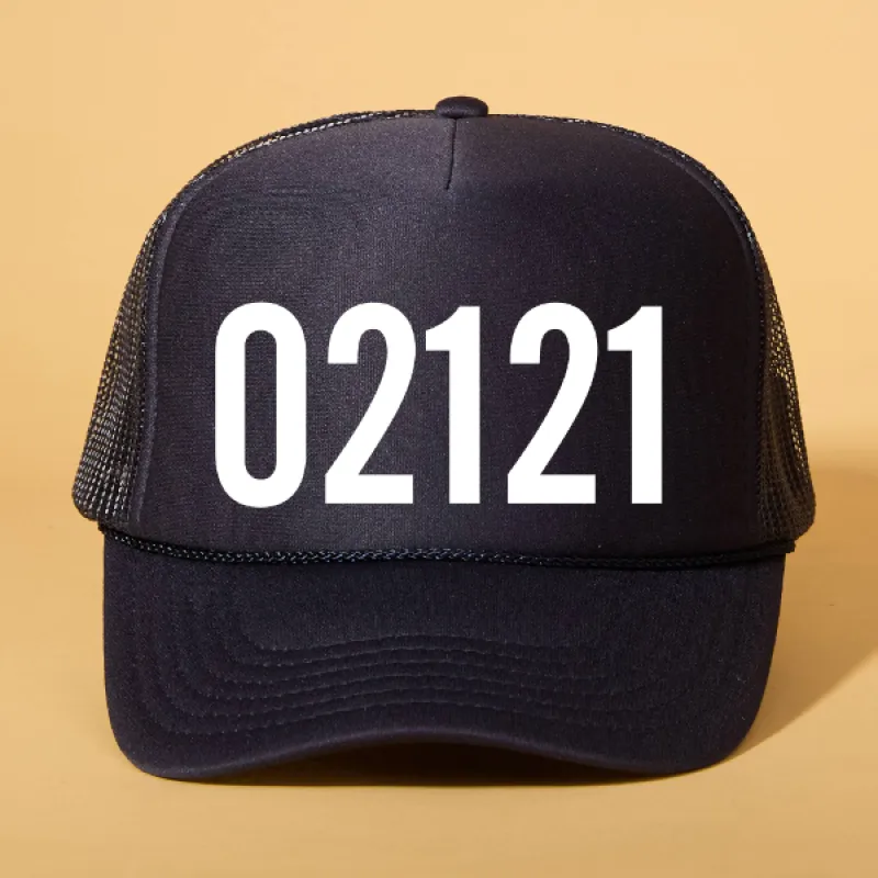 Custom Zip Code Trucker sold by Ascot + Hart