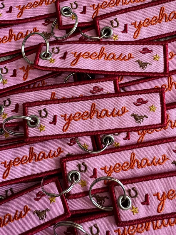 Yeehaw Icon Embroidered Keychain sold by Ascot + Hart
