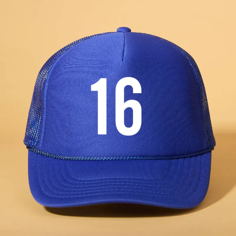 Custom Player Number Trucker sold by Ascot + Hart