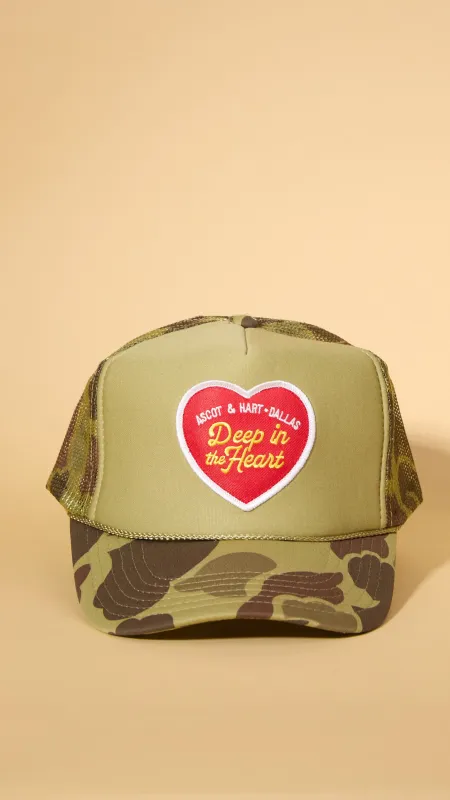 A+H Deep In The Heart Patch Trucker sold by Ascot + Hart