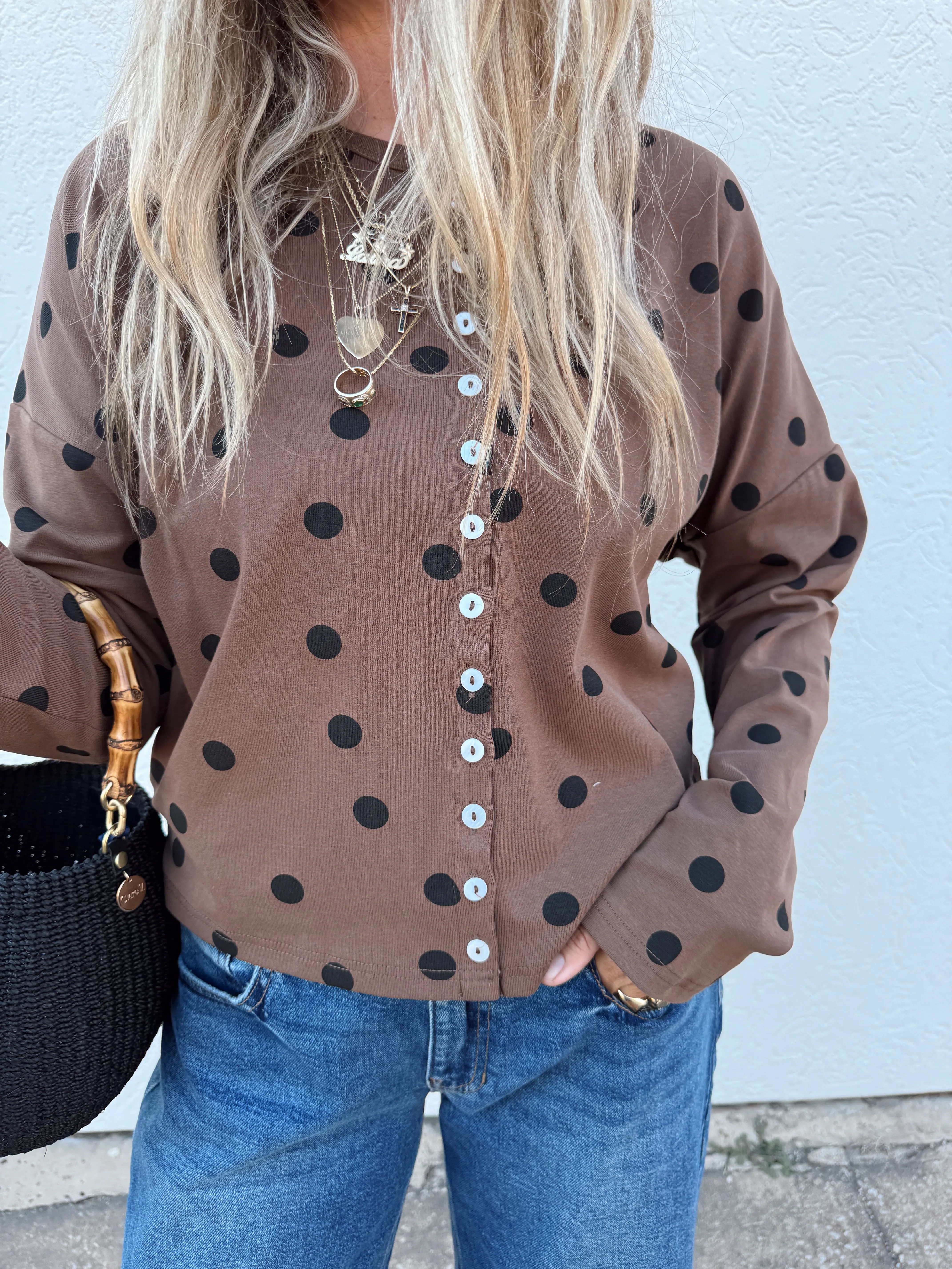 Monroe Polka Dot Cardigan sold by Ascot + Hart product image thumbnail 2