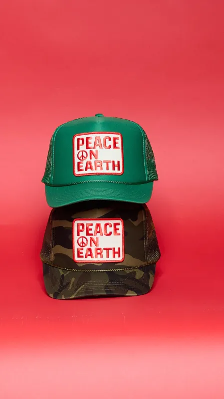 Peace on Earth Patch Trucker sold by Ascot + Hart