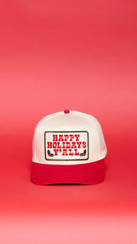 Happy Holidays Y'all Two Tone Hat sold by Ascot + Hart